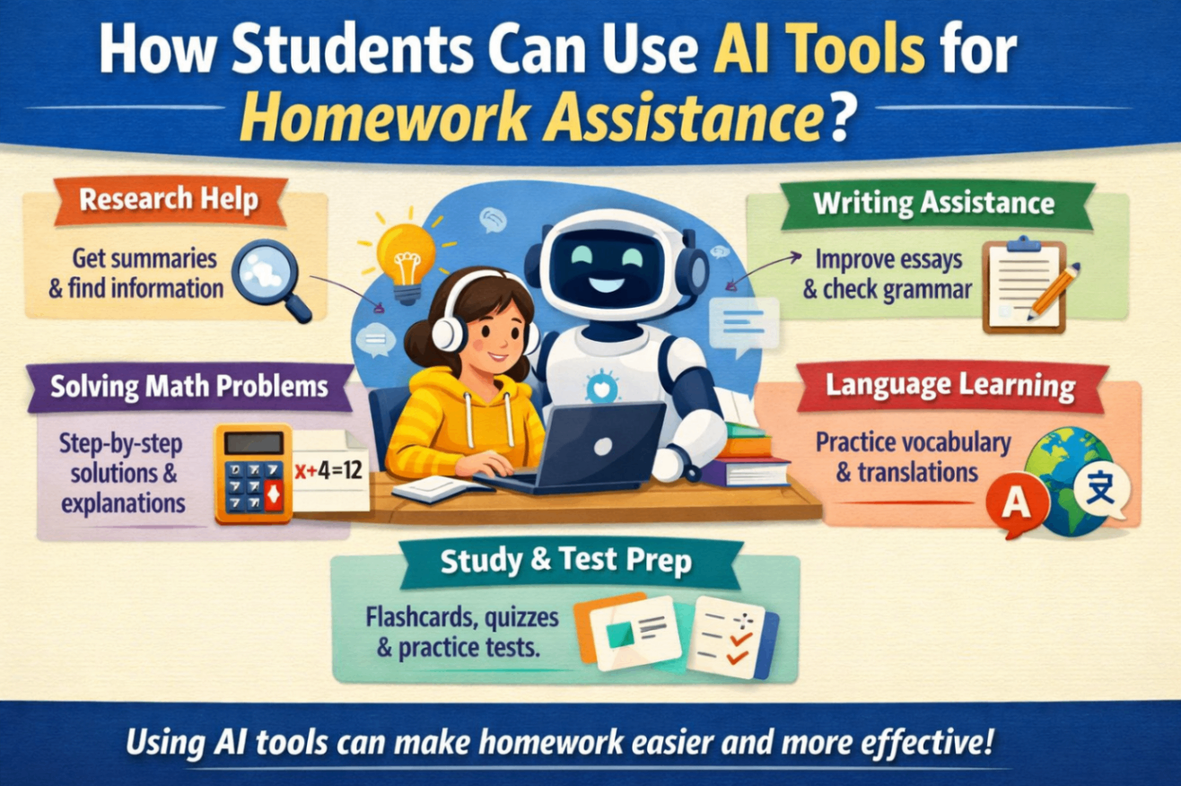 How Students Can Use AI Tools for Homework Assistance?